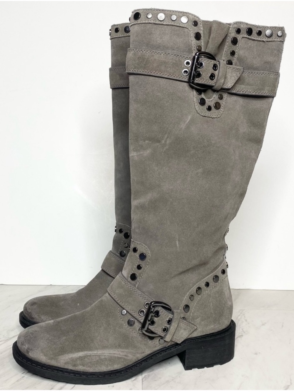 New! Sam Edelman Deryn Gray Tall Boot 7.5